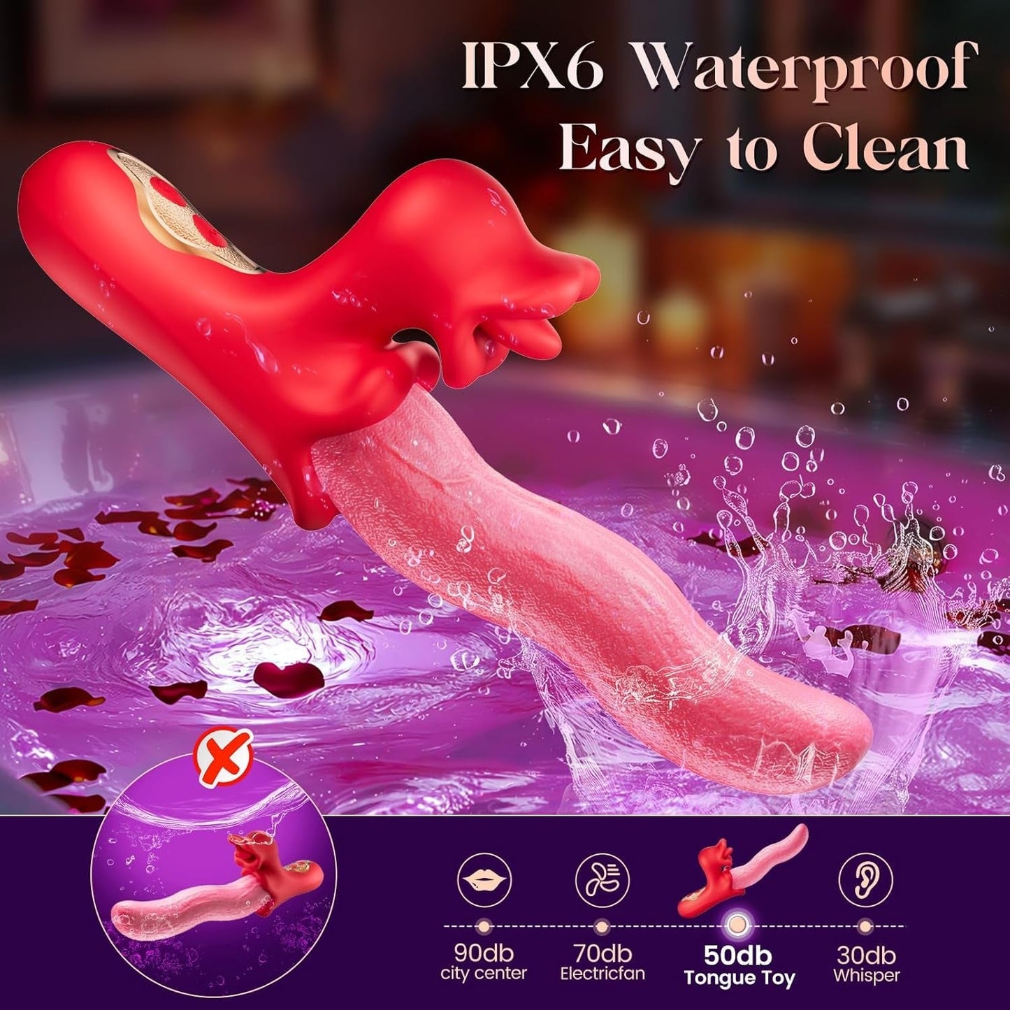 Vibrador de conejo inteligente para lengua VixenWave