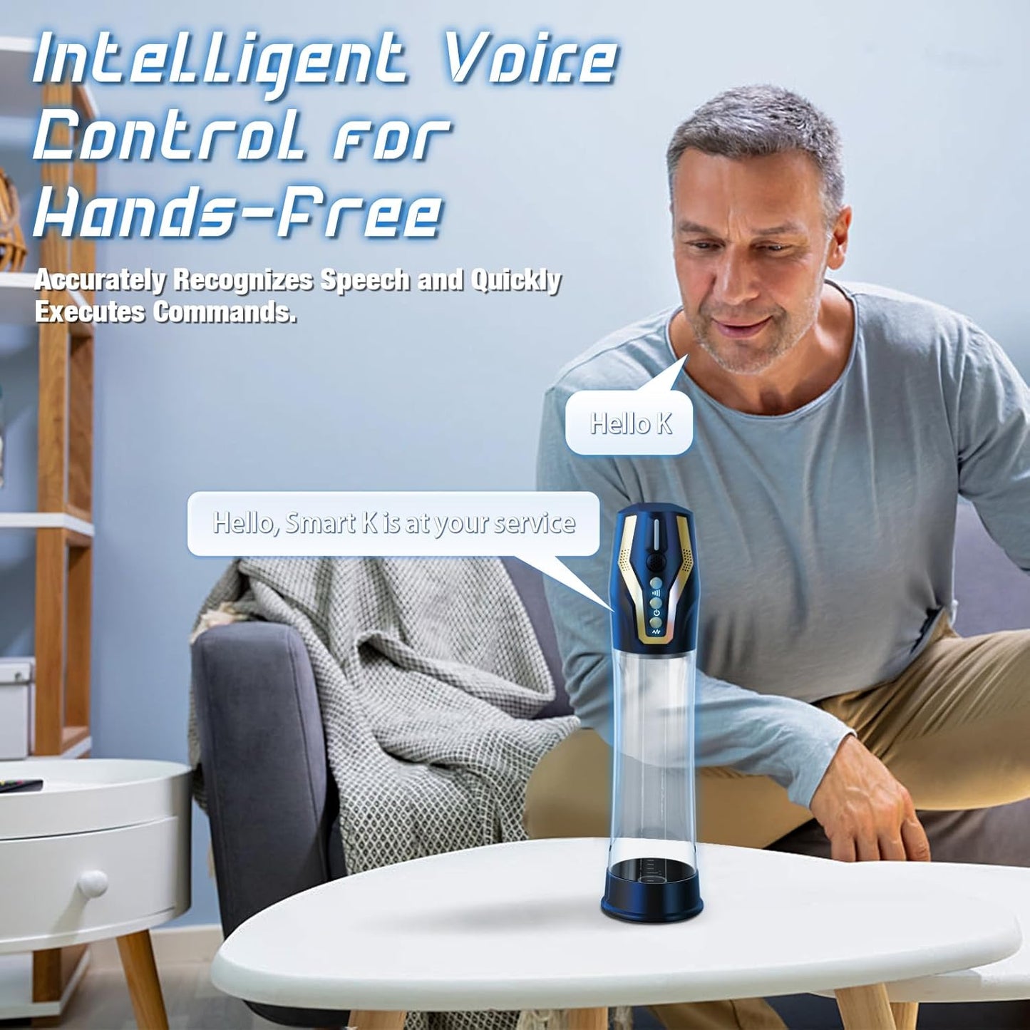 Bomba de pene inteligente VocalPump 4X Stroker