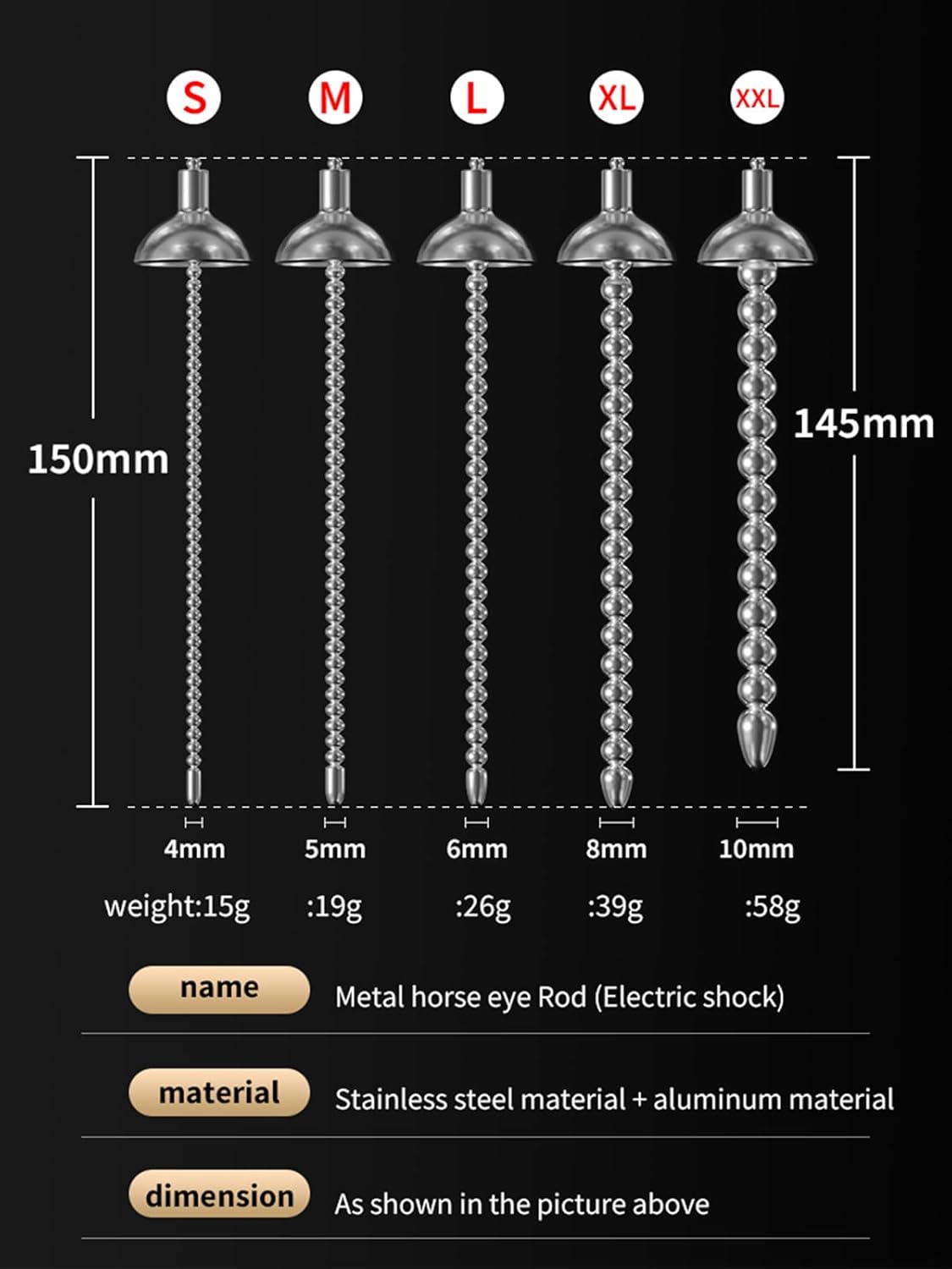 Juego de juguetes de anillo uretral y para pene VoltRod Electric