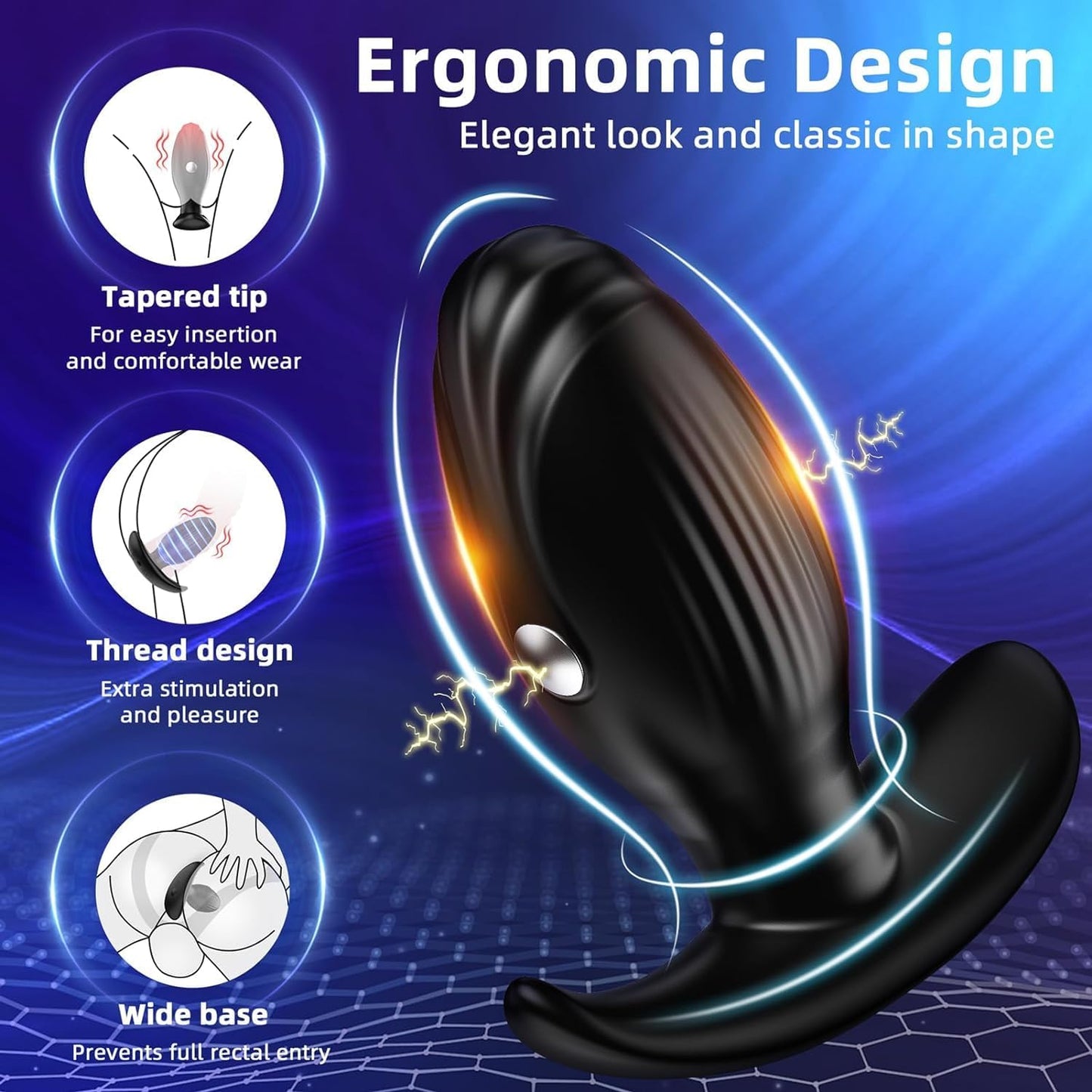 VoltSpire Triple-Stim Electro-Shock Plug Anal
