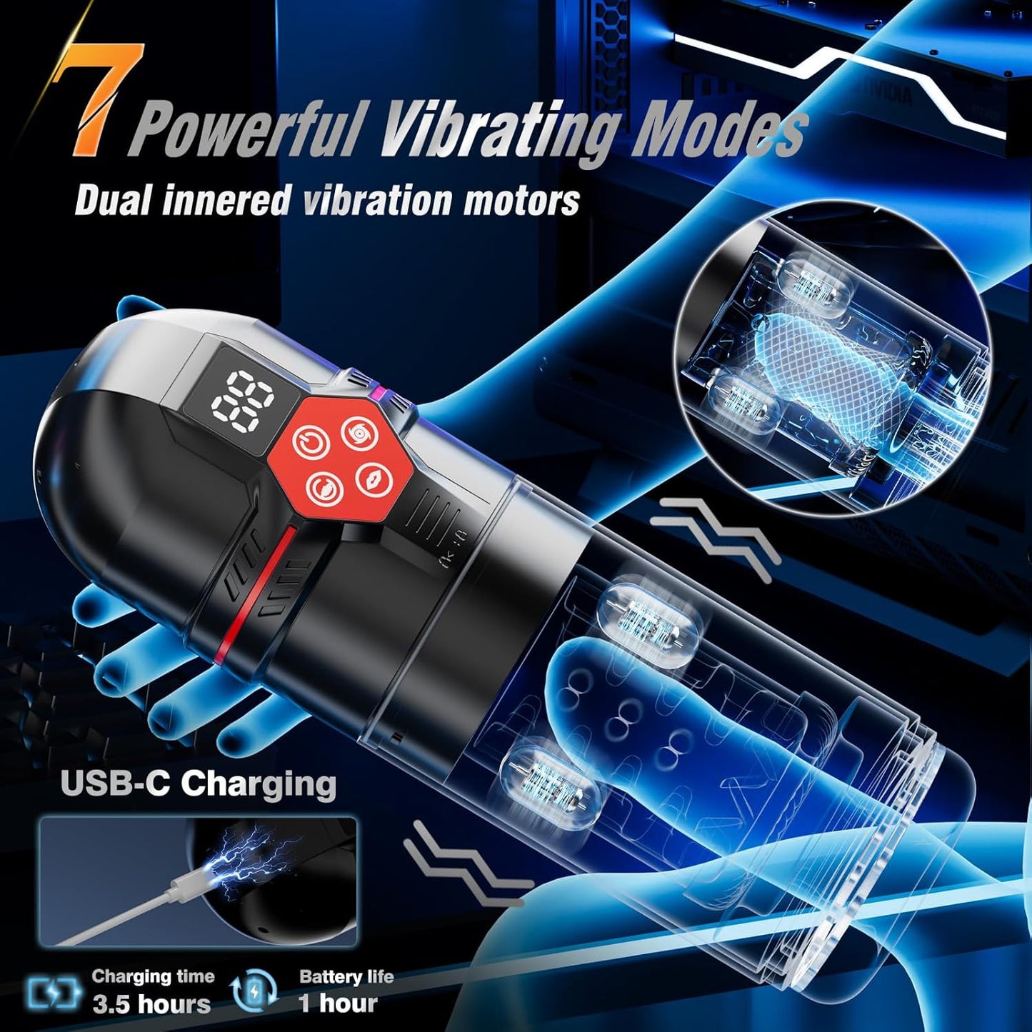 Máquina de masturbación VortexPulse 6 en 1