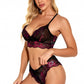 Lacy Contrast Bra Set