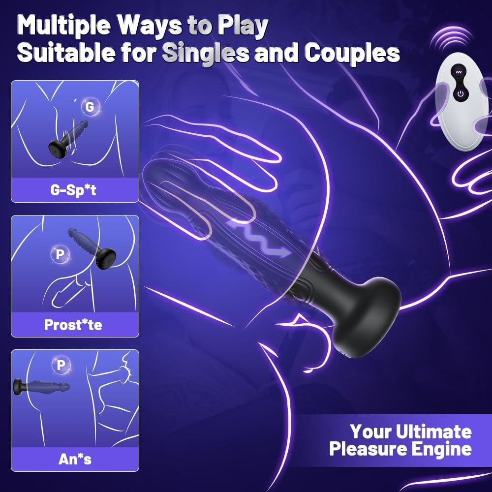 Masseur de prostate WaveWrithe AI vibrant et contrôlable par application