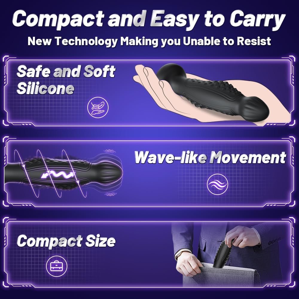 Masseur de prostate WaveWrithe AI vibrant et contrôlable par application