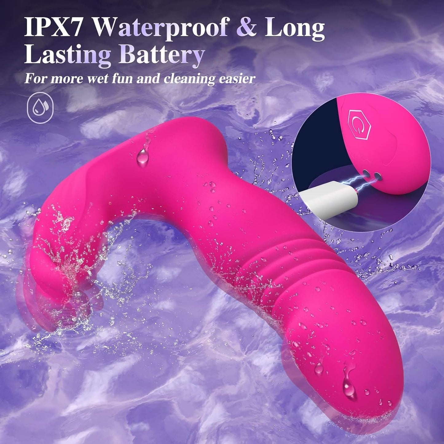 Vibrador Conejo de Empuje Portátil PulseFlex