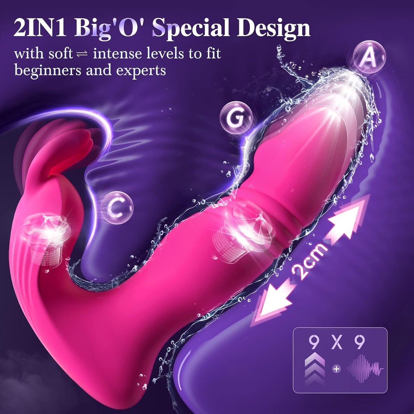 Vibrador Conejo de Empuje Portátil PulseFlex