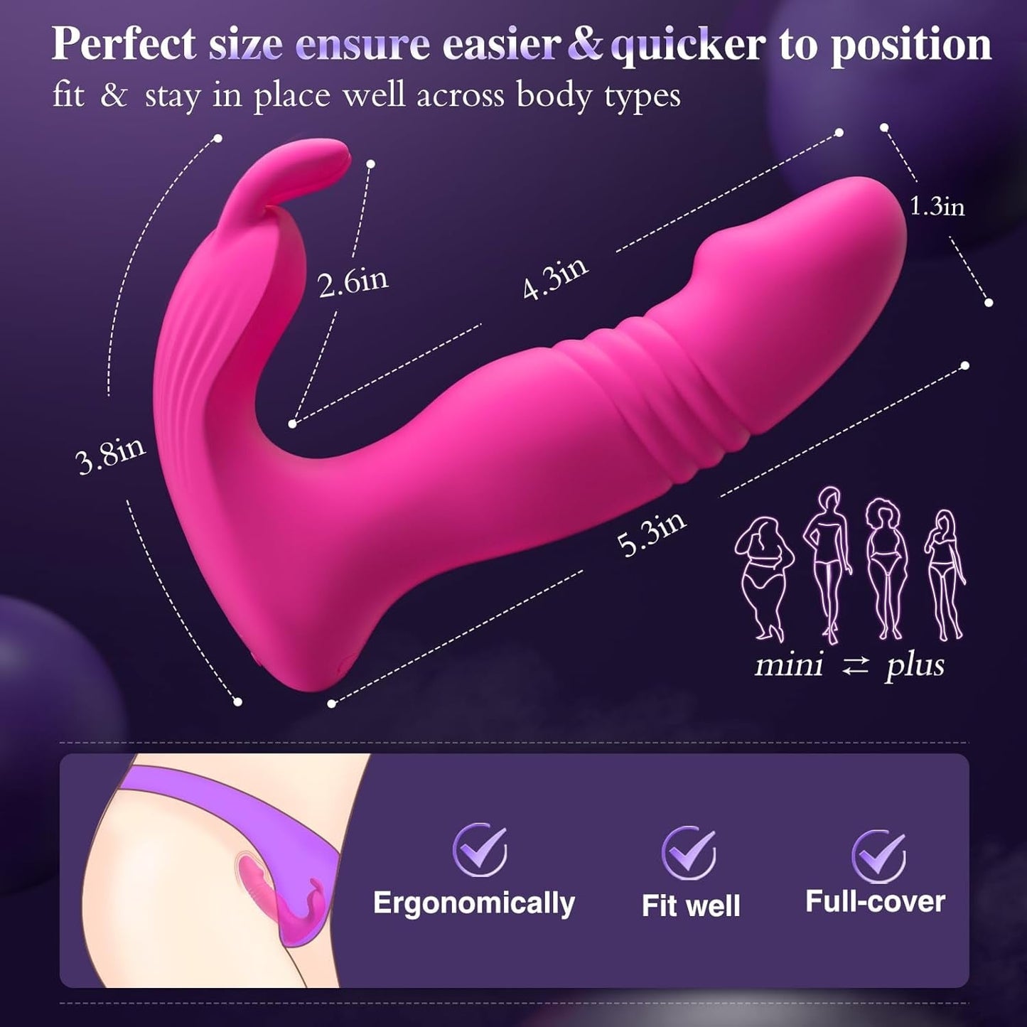 Vibrador Conejo de Empuje Portátil PulseFlex