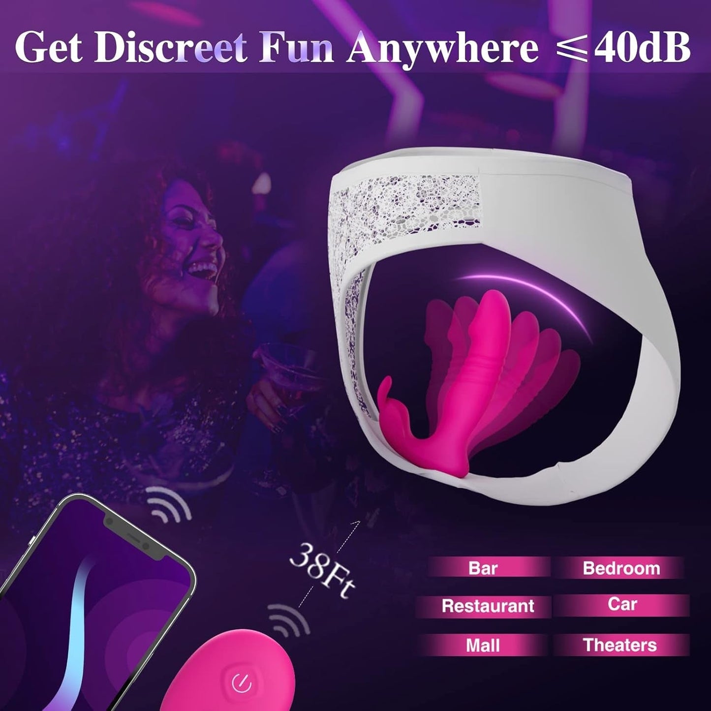 Vibrador Conejo de Empuje Portátil PulseFlex