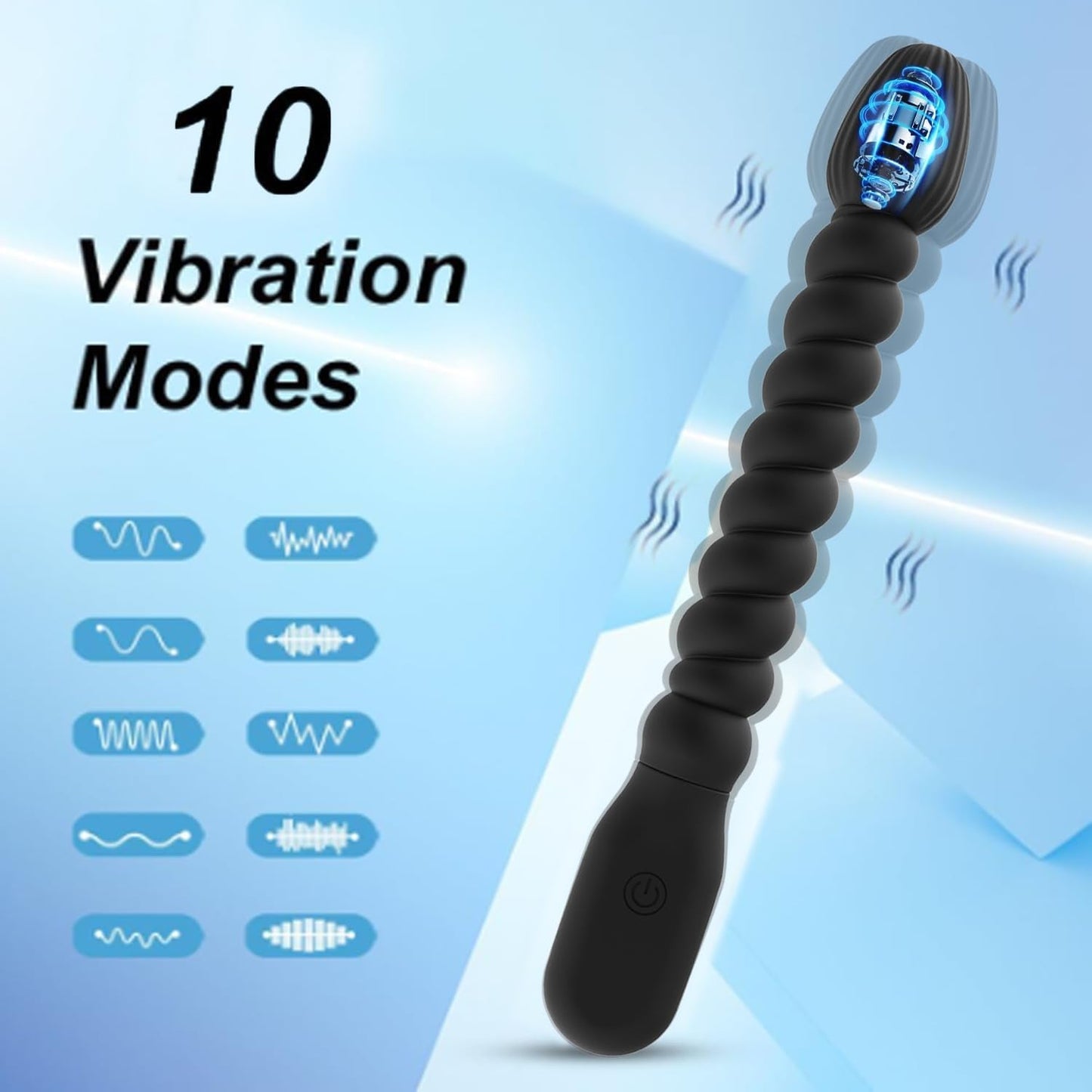 WhisperBead Vibrating Anal Beads Wand | 10 Modes