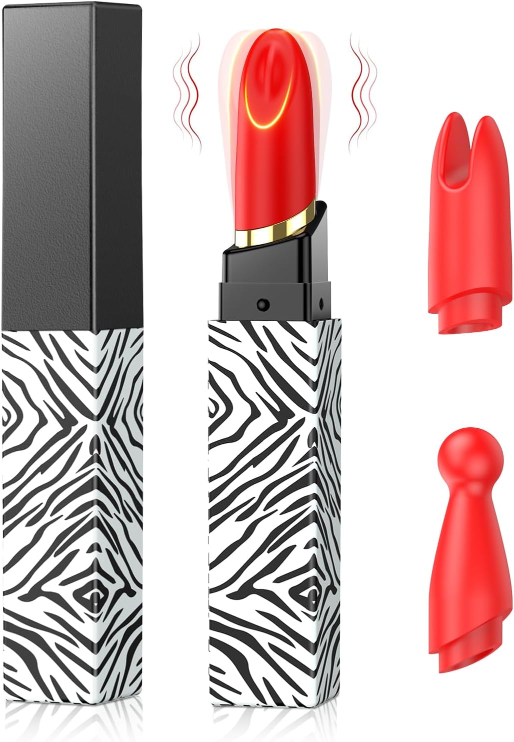 Vibrador bala WhisperDot de 3 cabezales para pintalabios
