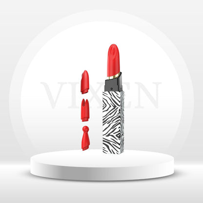 Vibrador bala WhisperDot de 3 cabezales para pintalabios
