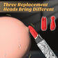 Vibrador bala WhisperDot de 3 cabezales para pintalabios