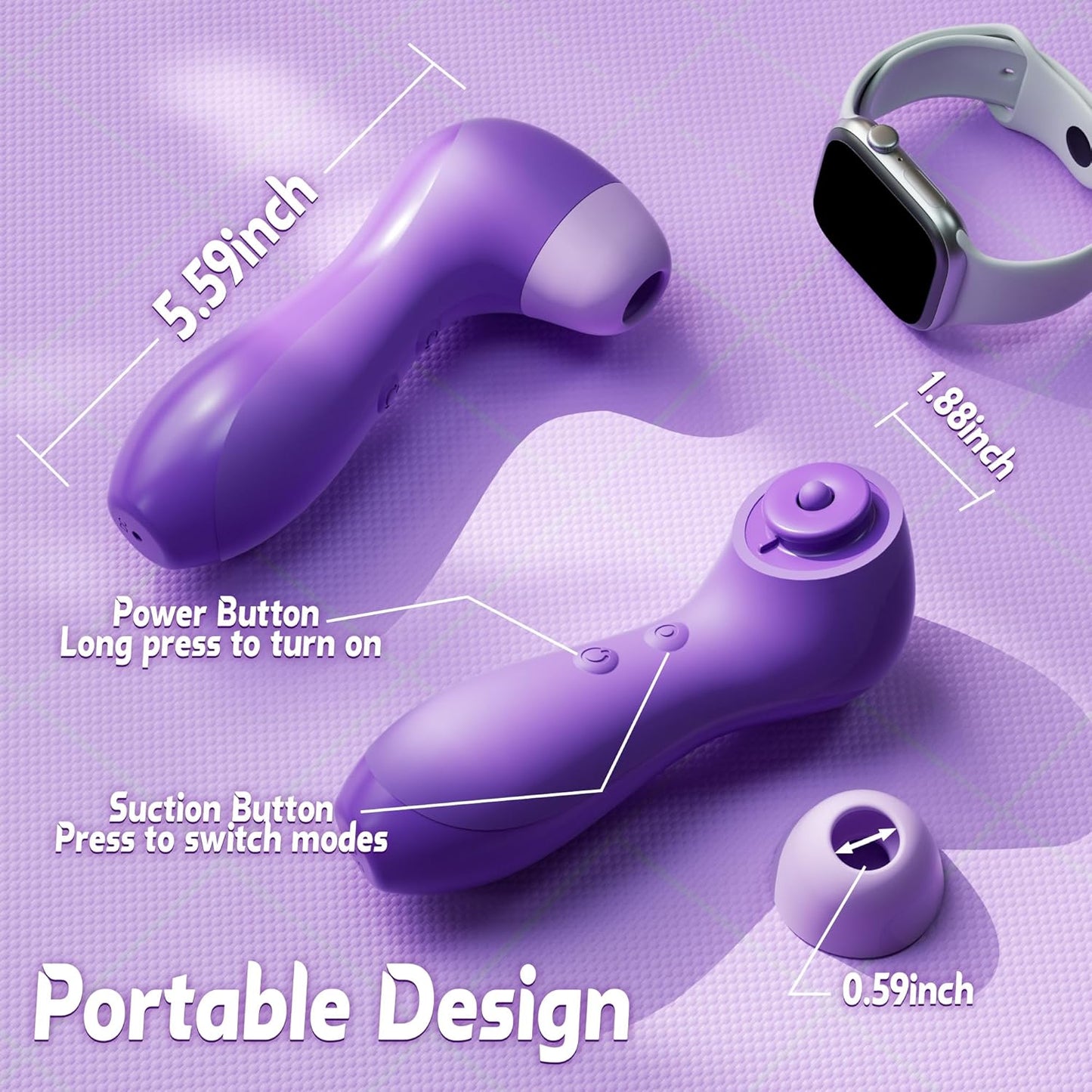 Vibrador de succión WhisperMuse Dual Pleasure