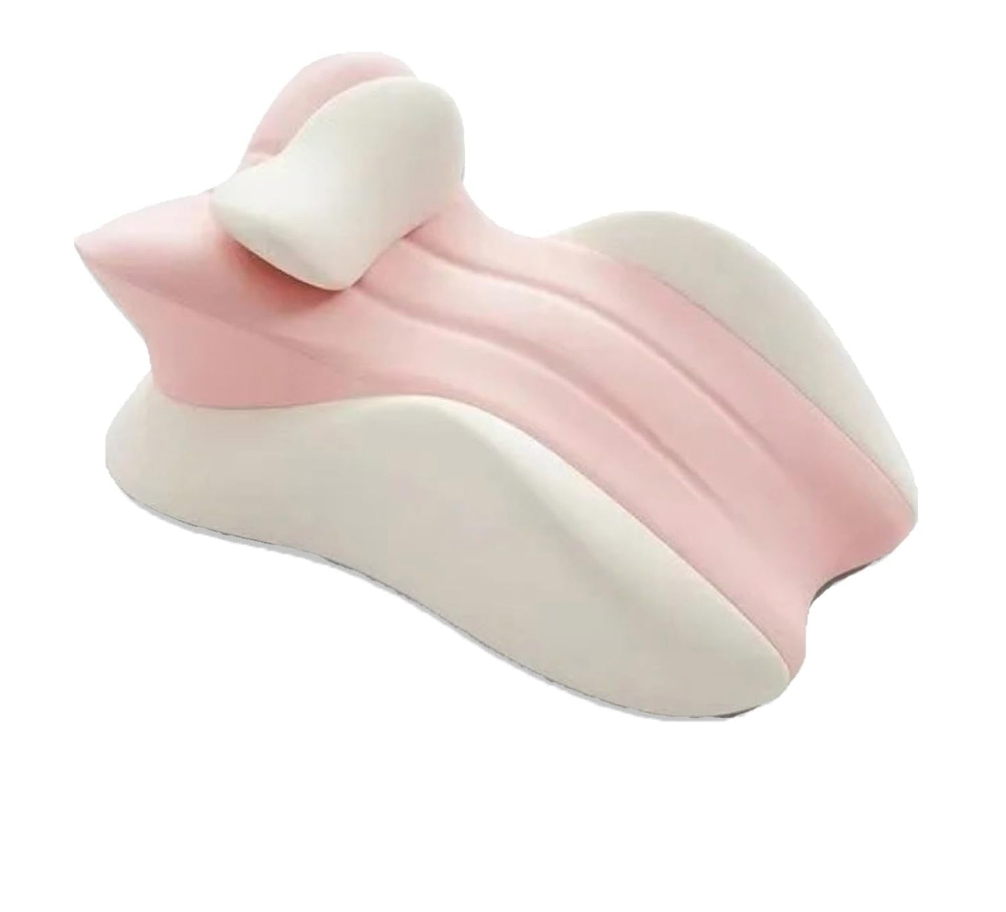 Almohada de cuña de apoyo íntimo para parejas, color blanco y rosa