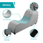 Chaise íntima de terciopelo ancho con curva en S