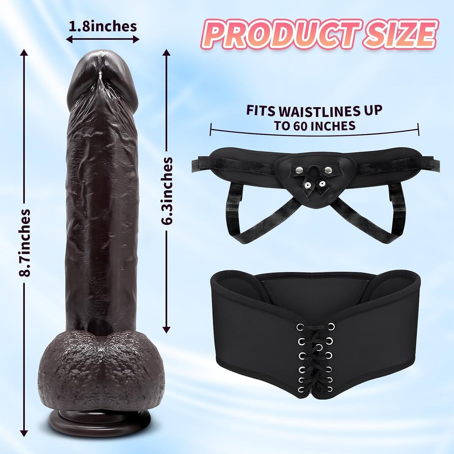 WildHarness Remote Vibrating Strap-On Dildo & Suction Cup