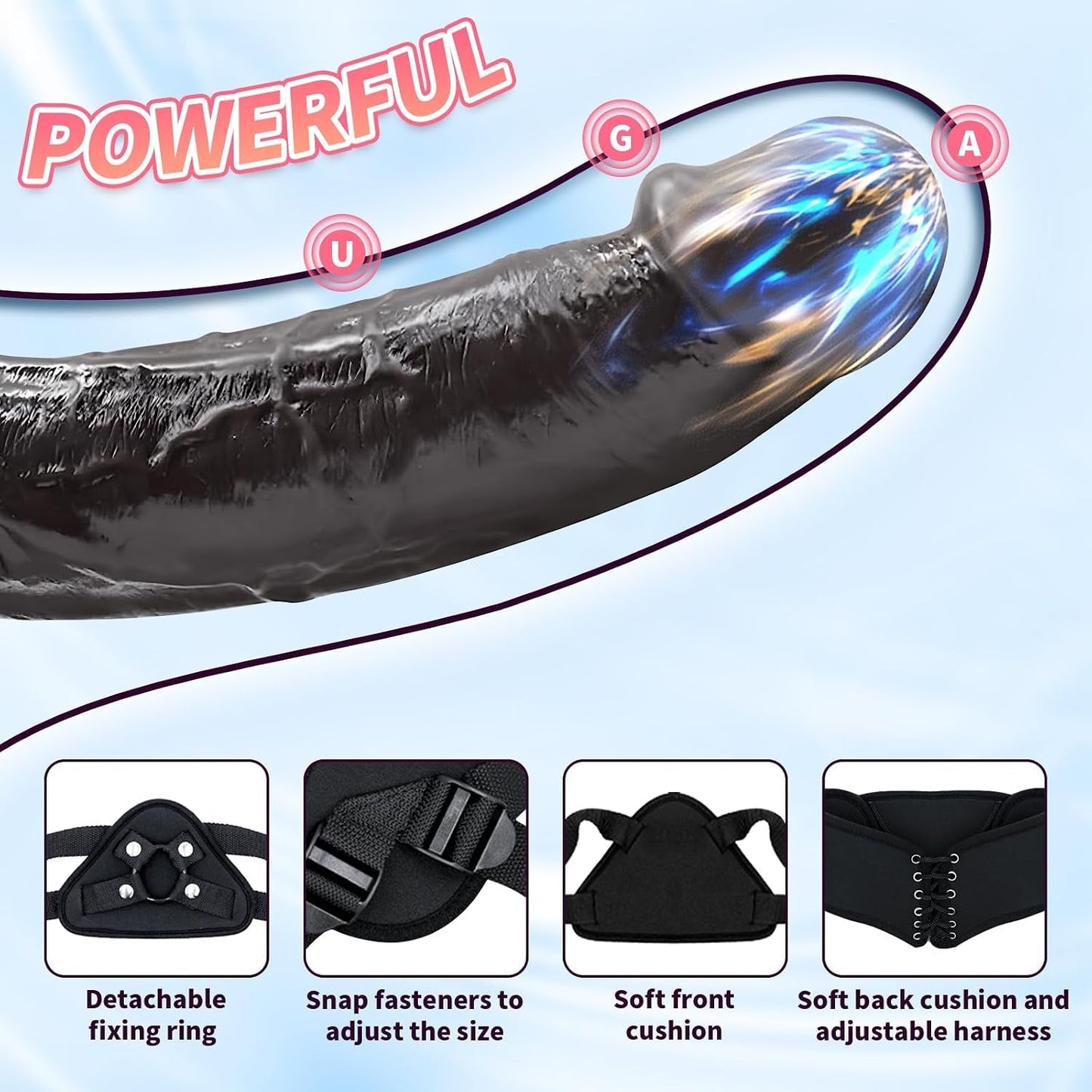 WildHarness Remote Vibrating Strap-On Dildo & Suction Cup