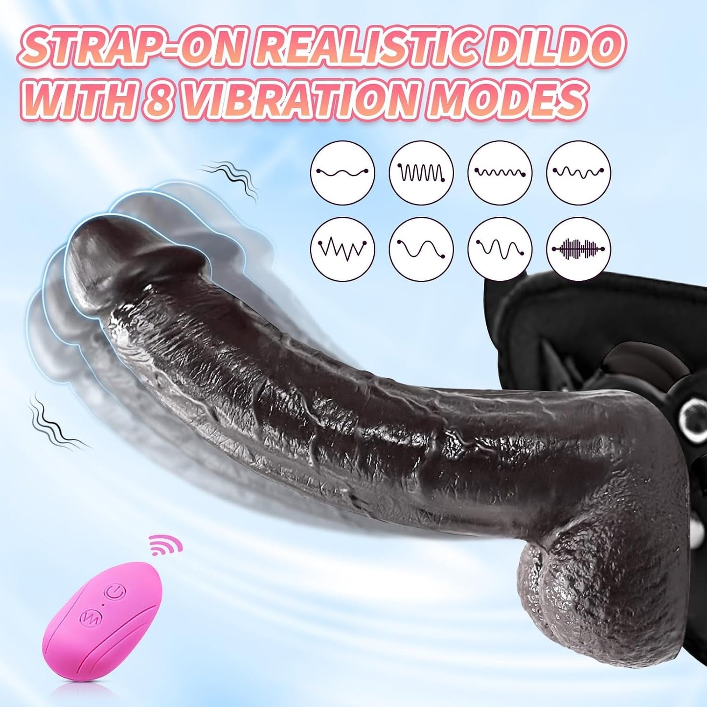 WildHarness Remote Vibrating Strap-On Dildo & Suction Cup