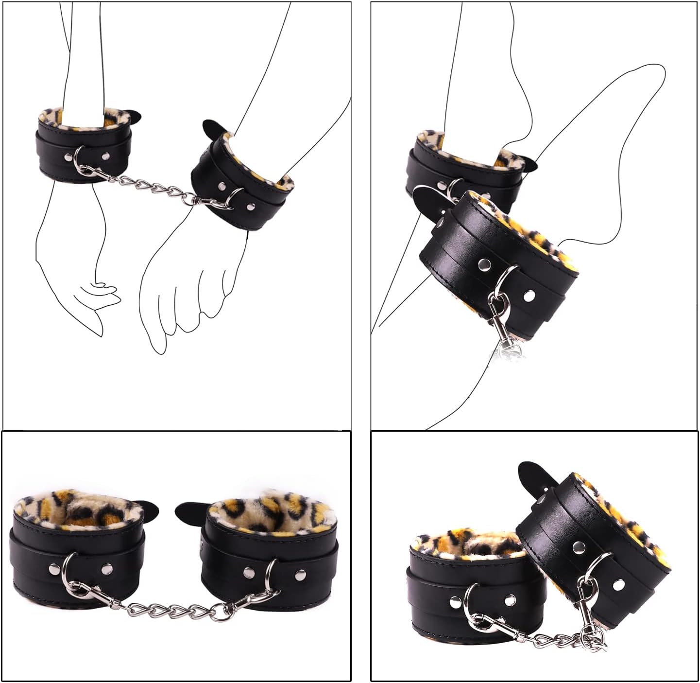 Ensemble BDSM Léopard 30 pièces WildLuxe
