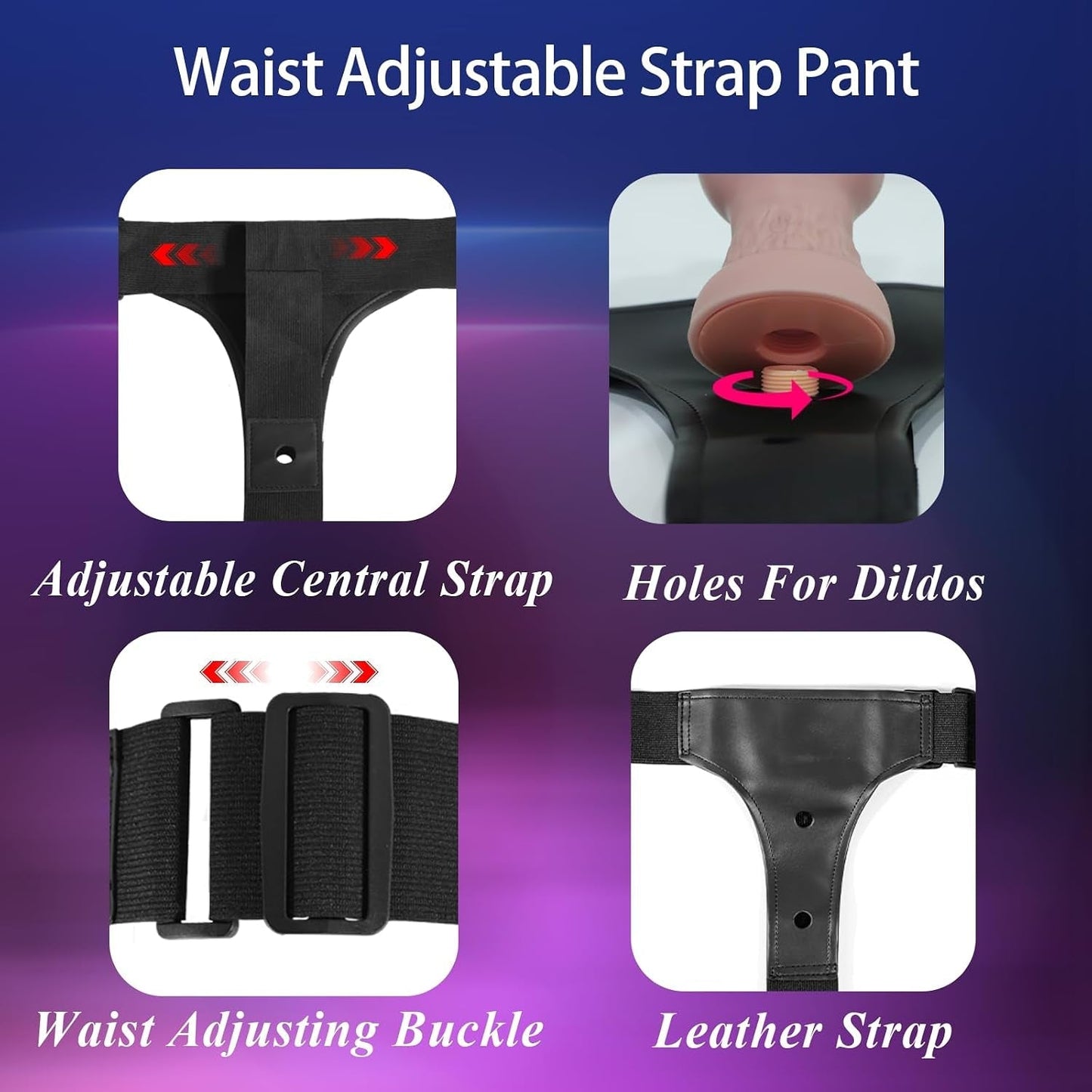 WildPack Triple-Vibrating Canine Strap-On Dildo Set