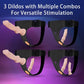 WildPack Triple-Vibrating Canine Strap-On Dildo Set