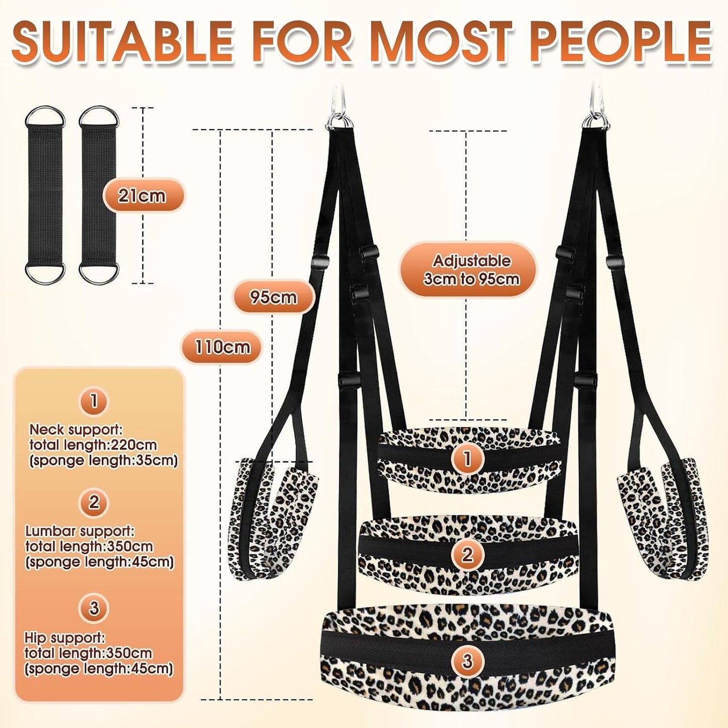 WildPerch Heavy-Duty Sex Swing Sling 400lb Hold