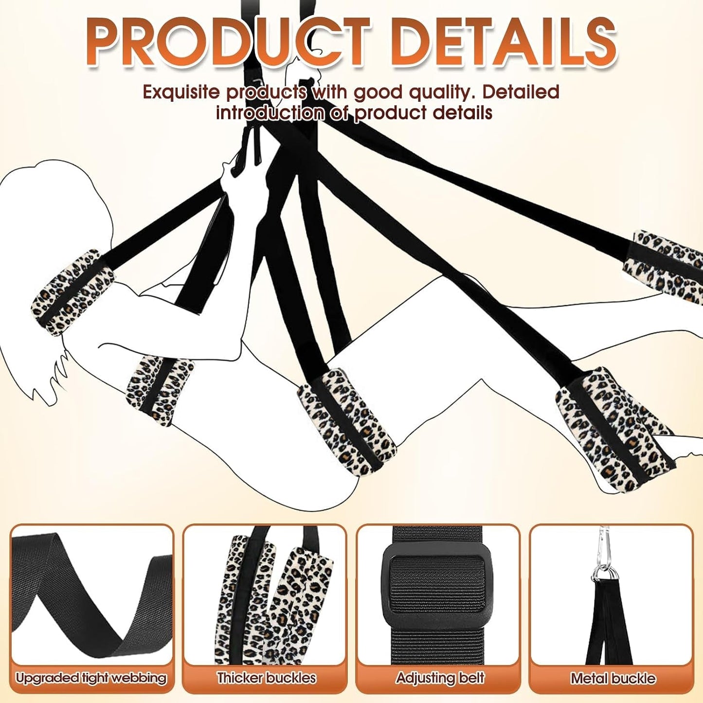 WildPerch Heavy-Duty Sex Swing Sling 400lb Hold