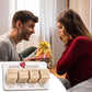 Dés de décision de rendez-vous romantique en bois