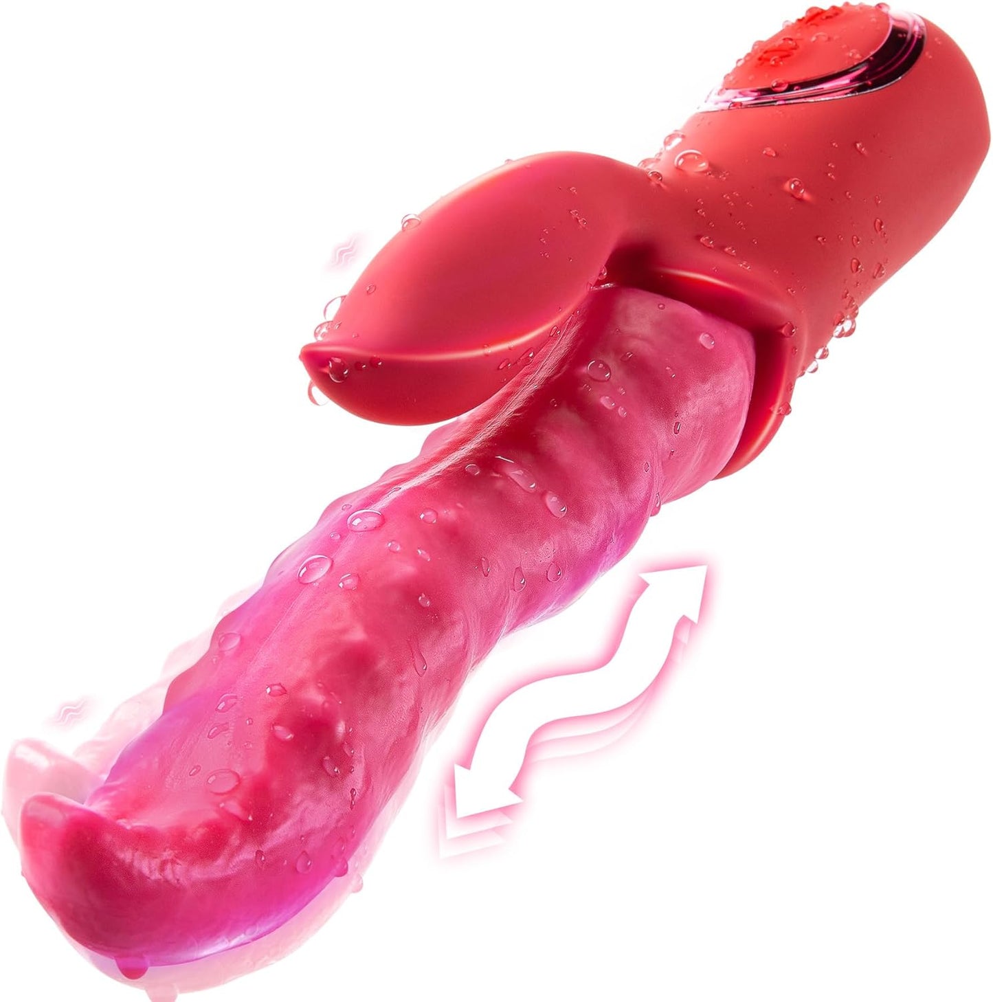 Vibrador de lengua WriggleMate con motores duales