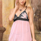 Delicate Pink Mesh Babydoll