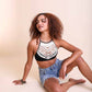 Crochet Lace High Neck Crop Top