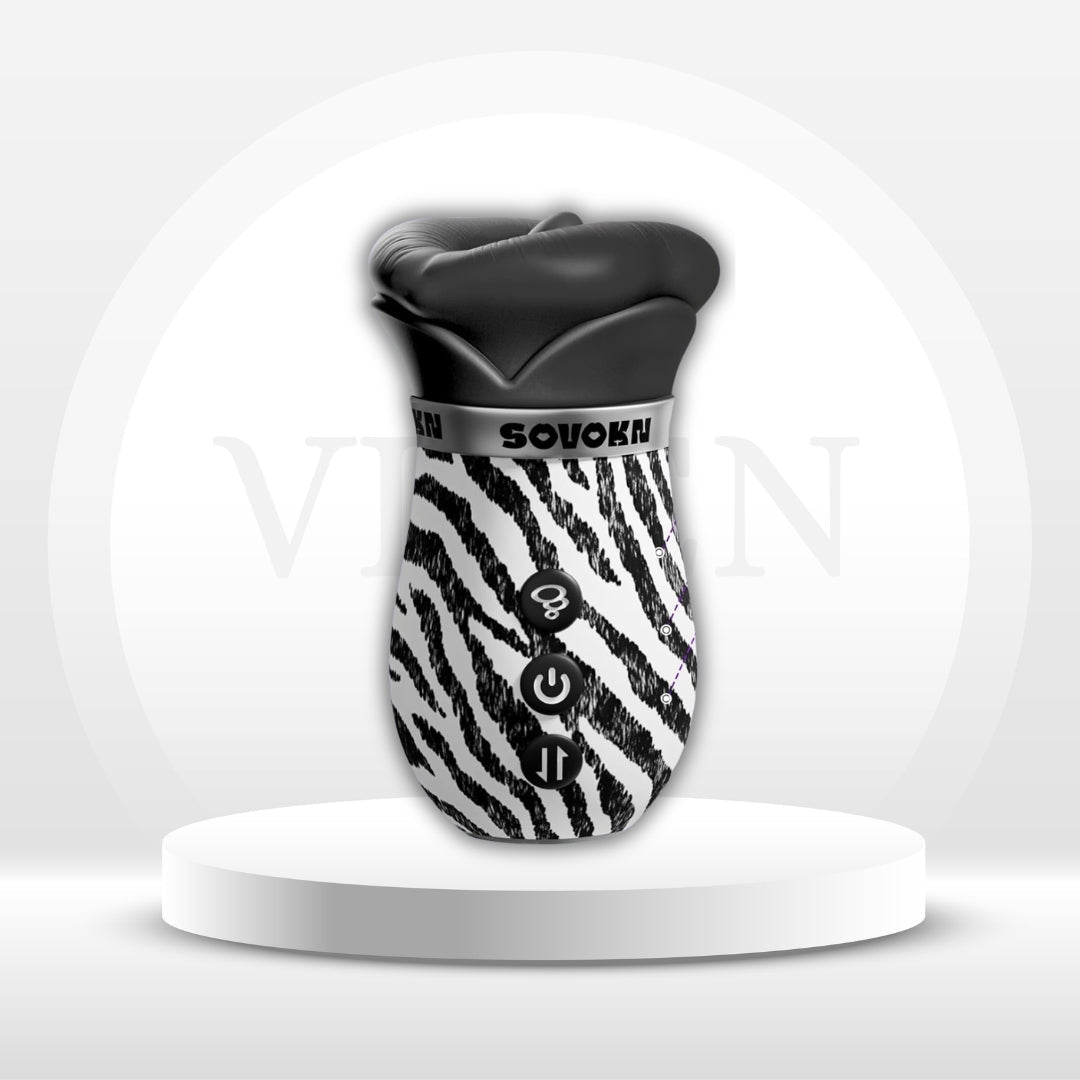 Vibrador de succión bucal con IA ZebraKiss